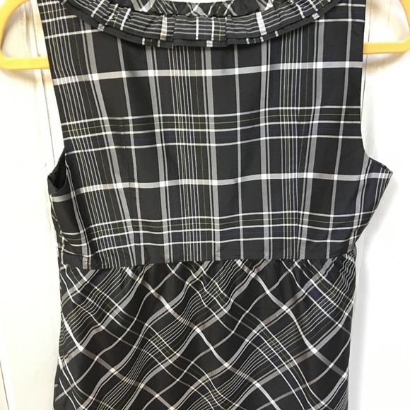 Fossil Black & White Plaid Sleeveless Silk Dress - Picture 9 of 9